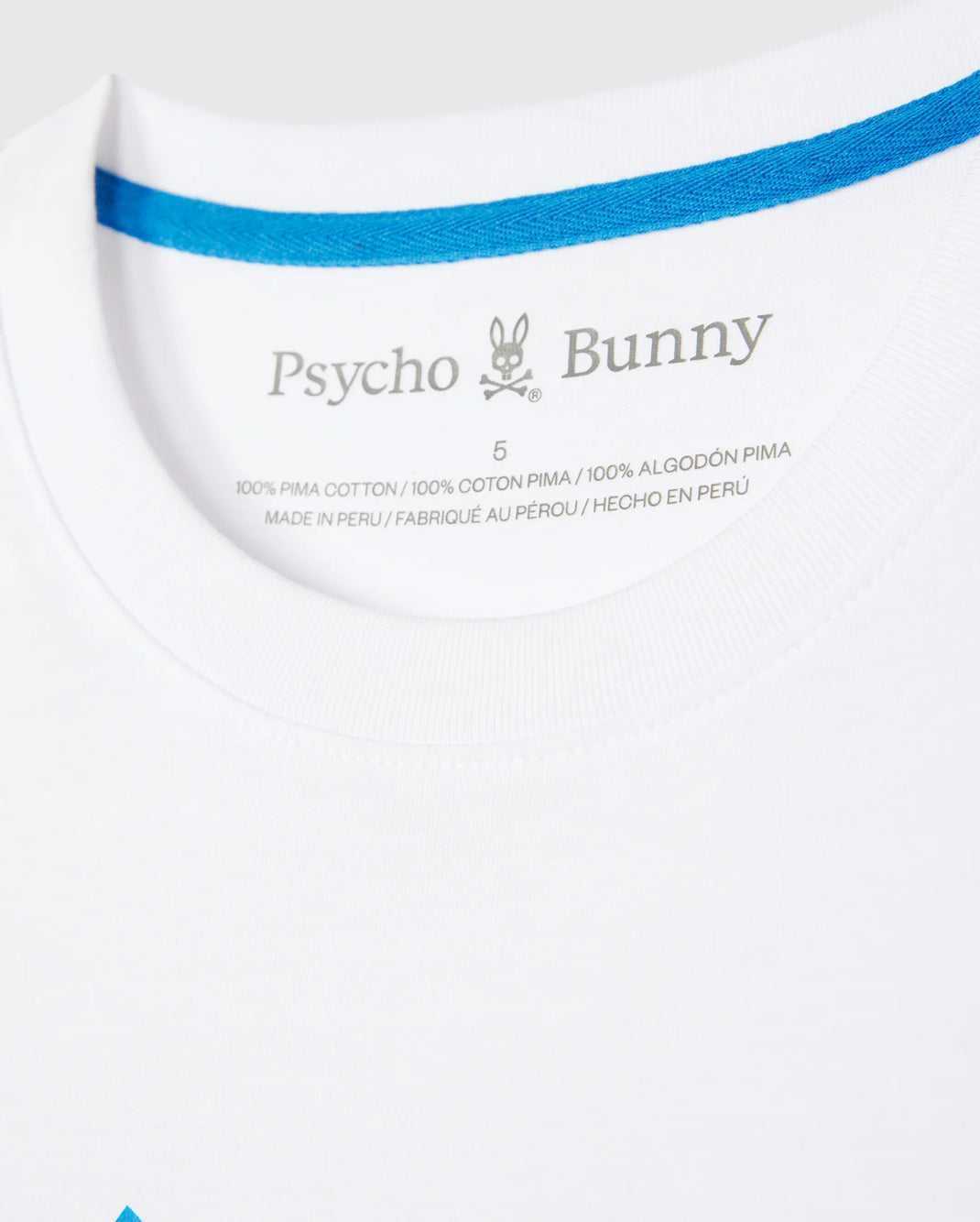 T Shirt Graphique Psycho Bunny Nevada Graphic Tee Blanche Homme | XYF-09624654